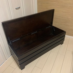 アメリカ家具　収納ベンチの画像