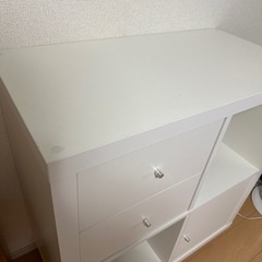IKEA カラックス 脚付き ホワイト 収納 ラック シェルフの画像