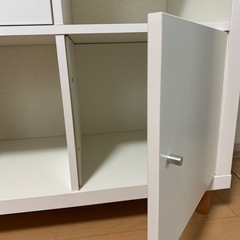 IKEA カラックス 脚付き ホワイト 収納 ラック シェルフの画像
