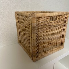 IKEA カラックス 木 カゴ 収納 北欧 インテリアの画像