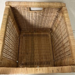 IKEA カラックス 木 カゴ 収納 北欧 インテリアの画像