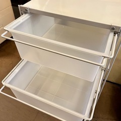 【配送可!】 無印良品 MUJI スチール ユニットシェルフ ワゴン 廃盤モデル ラック キャスター 付 無印 muji シェルフ 棚 引き出し 引出し 廃盤 レア スキマ 収納 コンパクトの画像