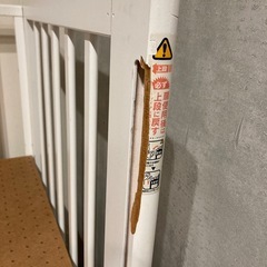 【1,300円】ベビーベッド（ホワイト・標準サイズ）半年使用の画像