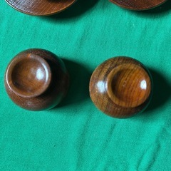 未使用品　木の小茶碗セットの画像