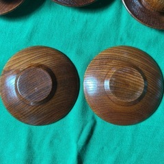 未使用品　木の小茶碗セットの画像