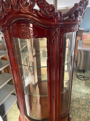 【引取限定】中古品ガラスキャビネット　コレクションケース　収納棚　ショーケース