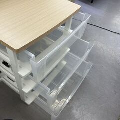プラチェスト 3段 幅55×奥行40×高さ60cm 木天板 テーブル天板 収納 たんす 箪笥 衣類収納 棚 タンス 札幌市手稲区の画像
