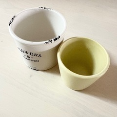 陶器製 植木鉢カバー 2点セットの画像