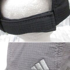 ( M-962 )adidas アディダス キャップ 帽子 ブラック 黒 メッシュ 通気性◎ 頭囲調節可能 中古の画像