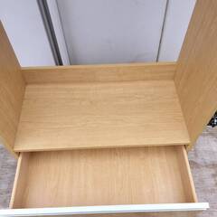 値下げ！⭐️【美品】★日本製！ハンガーラック　幅75cm～ライトブラウン～　1台でスッキリ ハンガーラック★簡易清掃済み・配送無料地域/厚木市/海老名市/伊勢原市⭐️の画像