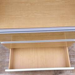 値下げ！⭐️【美品】★日本製！ハンガーラック　幅75cm～ライトブラウン～　1台でスッキリ ハンガーラック★簡易清掃済み・配送無料地域/厚木市/海老名市/伊勢原市⭐️の画像