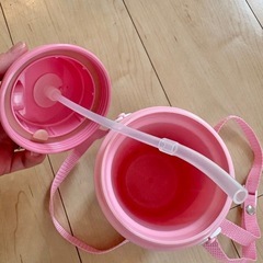 子供用 ベビー用 ストロー 水筒 キティちゃんの画像