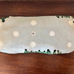織部焼の陶器皿の画像