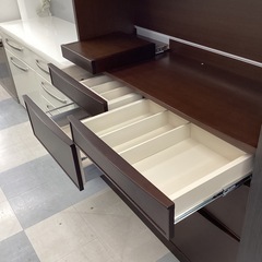 ⭐️春日市⭐️3面レンジボード⭐️ TAKEDOMI⭐️レンジボート⭐️収納力⭐️茶色⭐️定価85,000円⭐️No2062の画像