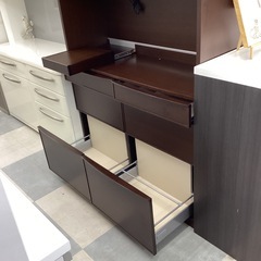 ⭐️春日市⭐️3面レンジボード⭐️ TAKEDOMI⭐️レンジボート⭐️収納力⭐️茶色⭐️定価85,000円⭐️No2062の画像