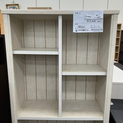 リユースのサカイ東金店 本棚 白 ※右側面下めくれあり、下段棚下補修あり TJ15487の画像