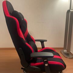 座椅子ゲーミングチェア 赤黒の画像