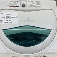 【トレファク高槻店】安心の6ヶ月間保証！取りに来られる方限定！TOSHIBA（東芝）の全自動洗濯機のご紹介です！の画像