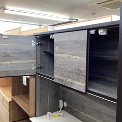 ⭐️春日市⭐️レンジボード⭐️大川家具⭐️木目調⭐️オシャレ⭐️収納力⭐️定価49,990円⭐️No2055の画像