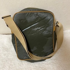 PASSION ショルダーバッグ グリーン×イエロー レトロデザイン 斜めがけの画像