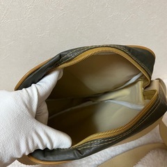 PASSION ショルダーバッグ グリーン×イエロー レトロデザイン 斜めがけの画像