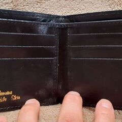 🐊extent 高級二つ折り財布 クロコダイル 本革 箱付 貴重の画像