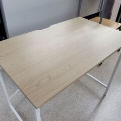 シンプルデスク 幅90cm ワークデスク 机 作業台 木目調 デスク ナチュラル 木目調 ☆ 札幌市北区屯田の画像