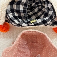【２個セット】ベビー　秋冬向け帽子の画像