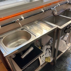 保健所申請認定商品シンク二つセット（少し凹みあり）の画像