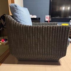 ラタン エスニック チェア ソファーの画像