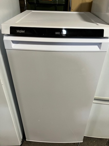 O 2510-374 Haier ノンフロン電気冷凍庫 JF-NU102D 2024年製 動作確認済み 定格内容積 102L キズ 汚れあり