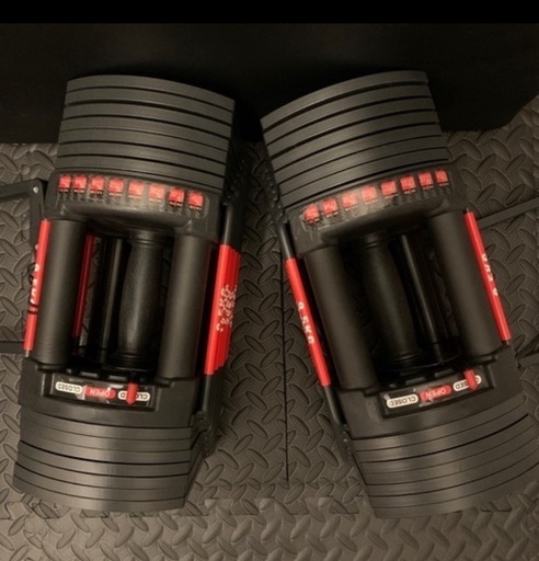 【ダンベルマット付】41.5キロ×2　可変式ダンベル