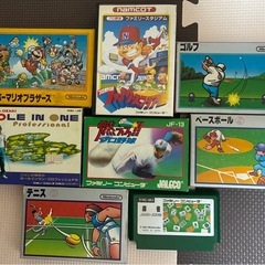 初代ファミコンとゲーム8点(ジャンク)の画像