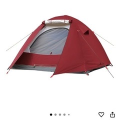 🏕️【PYKES PEAK】カーディナルレッドの2-3人用テントとタープをセットで⛺の画像