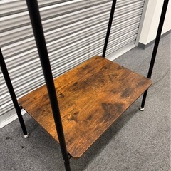 木製　スチール　ハンガーラック　ヴィンテージ調　の画像