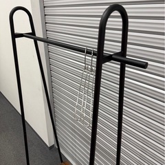 木製　スチール　ハンガーラック　ヴィンテージ調　の画像