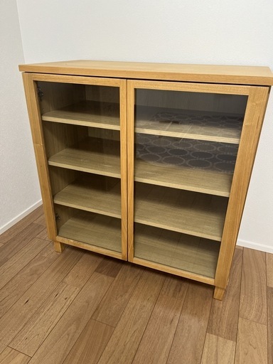 無印良品　食器棚(オーク材・観音扉)