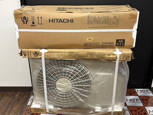 【未使用】日立 RAS-AJ36R ルームエアコン 100V 12畳 2024年モデル ※箱破れ有【ハンズクラフト佐賀】