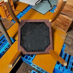 ダイニングチェア ウッド パープル ※汚れ多数 同一商品16脚ほどございます。の画像