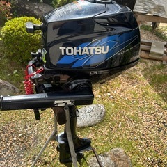 トーハツ２馬力４ストローク船外機　中古品　動画あり　動作確認済みの画像