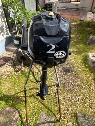 トーハツ２馬力４ストローク船外機　中古品　動画あり　動作確認済み