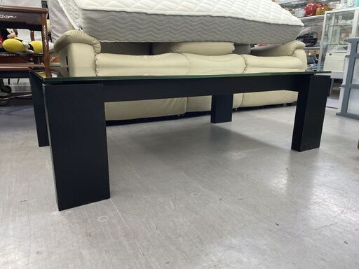 ニトリ リアーナF　 ガラステーブル リビングテーブル センターテーブル 幅70×長120x高37cm  中古 【糸島市内 送料無料】48285-1-025 150039301.jpg