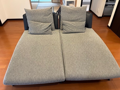 日本製ソファ　2023年購入　一人掛けカウチ2台　ヘッドレスト付き　元値23万円
