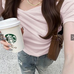 GRLショート丈ドレープトップスの画像