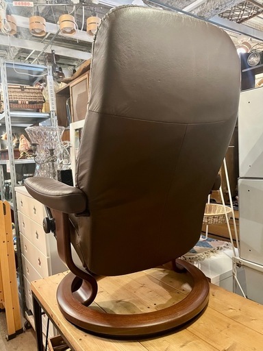《売約済》EKORNES エコーネス オットマン 付き ストレスレスチェア stressless chair　本革　レザー 1人掛け　ソファ ブラウン リクライニングチェア　ノルウェー家具　北欧家具　高級チェア　一人掛けソファ コンサル　consul CONSUL コンシェル　paloma STRESSLESS CHAIR
