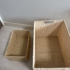 【美品】ニトリ　ペーパーバスケット２点セットの画像