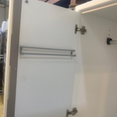 ⭐️大容量⭐️ワードロープ レール引き出し ホワイトカラー 鏡付き No.2576 KEの画像