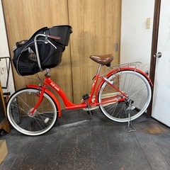 中古車　子供乗せ自転車　Bell mele　22/26インチ　LEDダイナモライト　3段変速　美品の画像