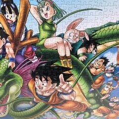 ドラゴンボールZ ジグソーパズル 完成品 フレーム付き 孫悟空 神龍 ベジータ トランクス アニメ グッズ コレクション　251016-5の画像