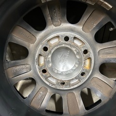ハイエース用中古アルミホイール、タイヤ4本セットの画像